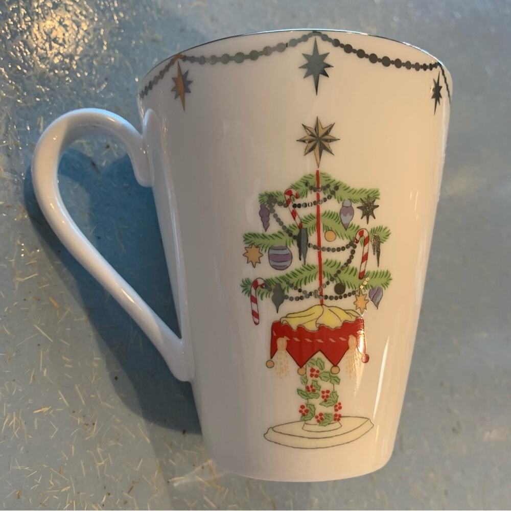 Lenox Christmas Tree Mug | Merry And bright | Retro Mugs | Lenox Vintage